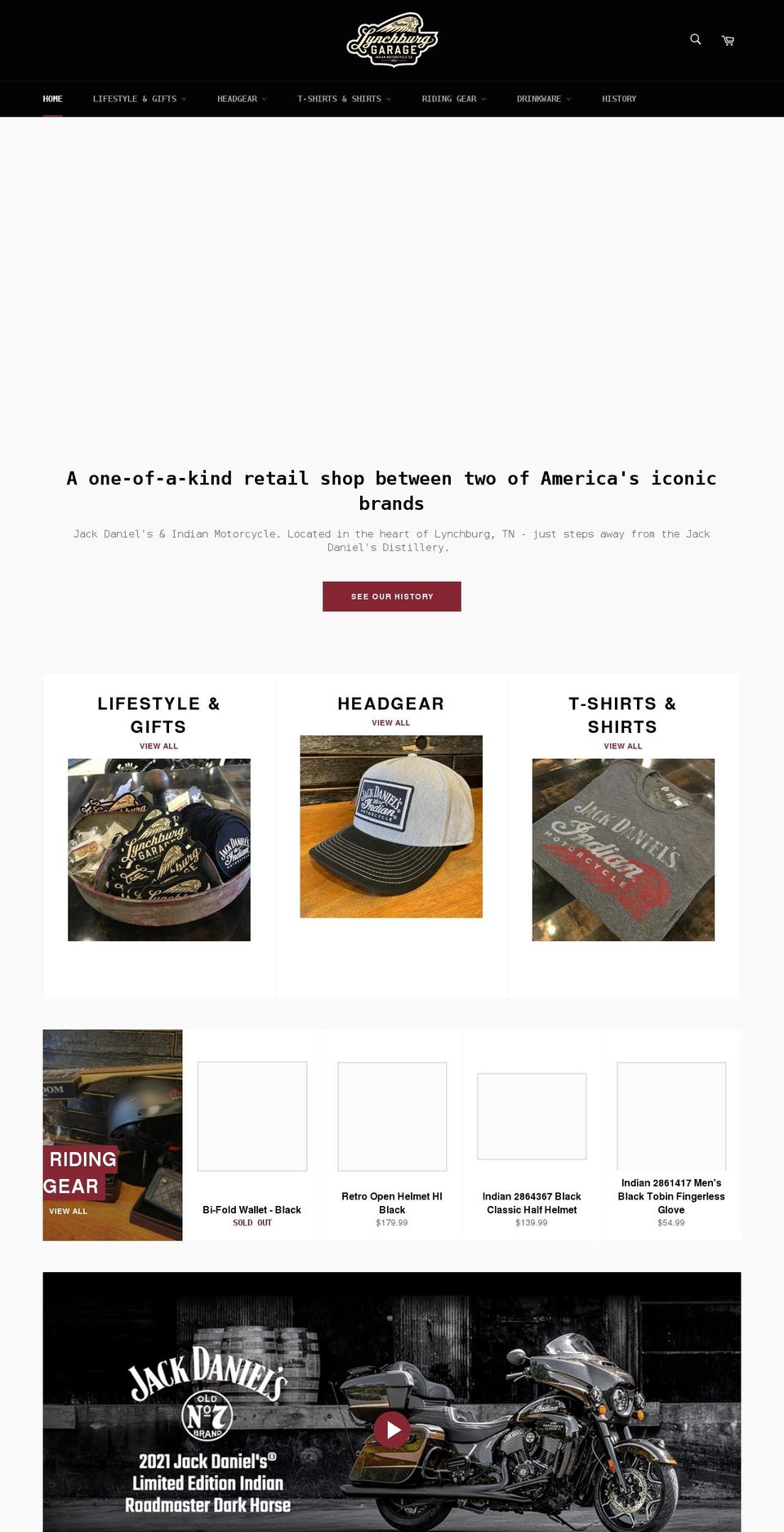 shoplynchburggarage.com shopify website screenshot