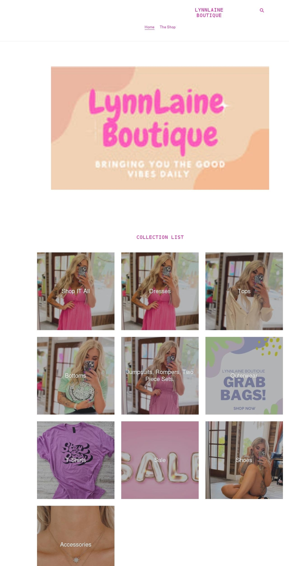 shoplynnlaineboutique.com shopify website screenshot