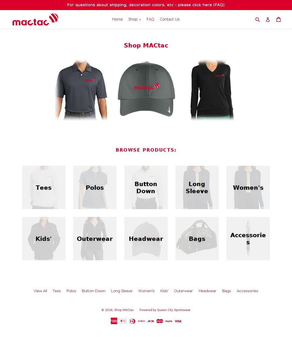 shopmactac.com — Shopify storefront screenshot