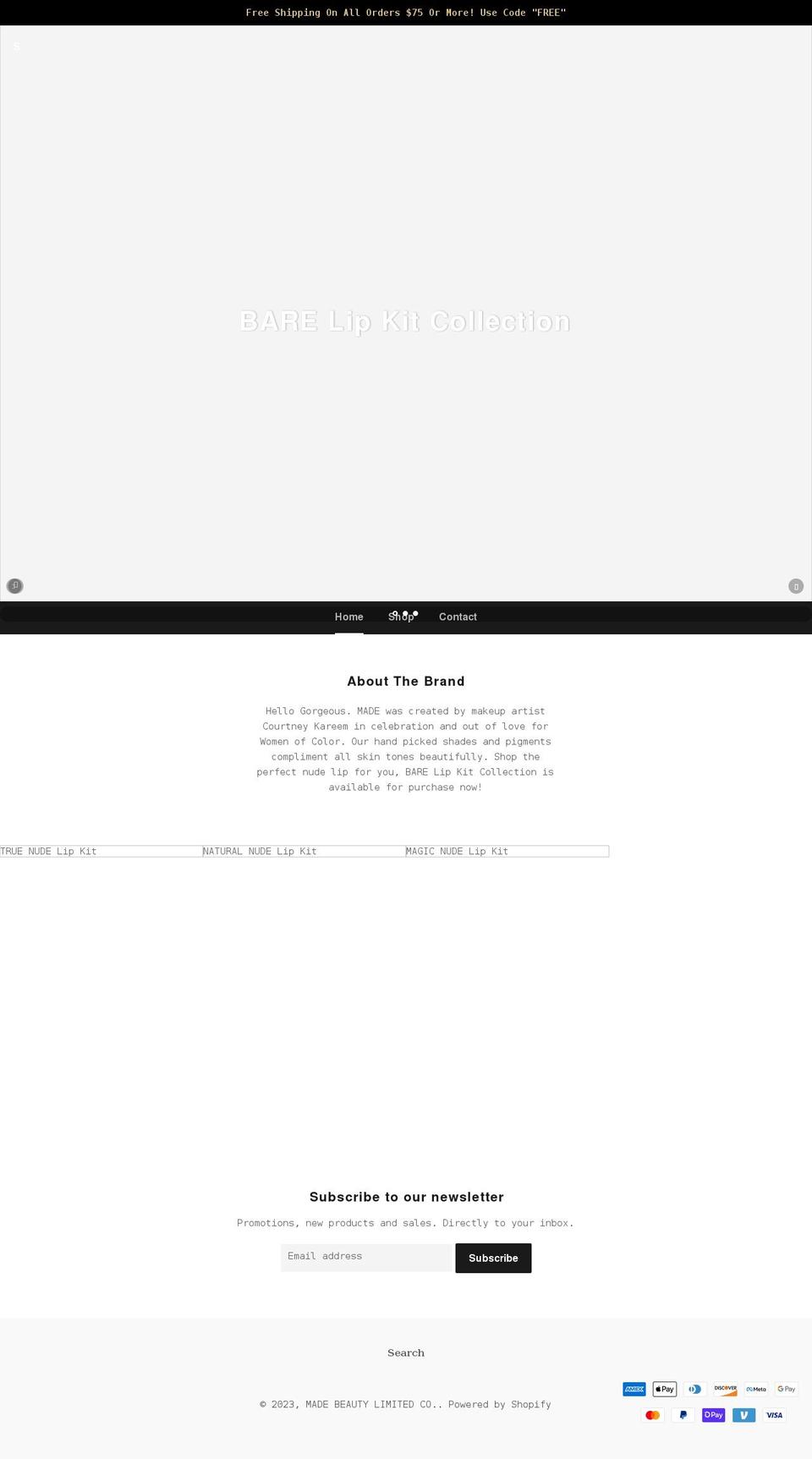 shopmadeltd.com shopify website screenshot