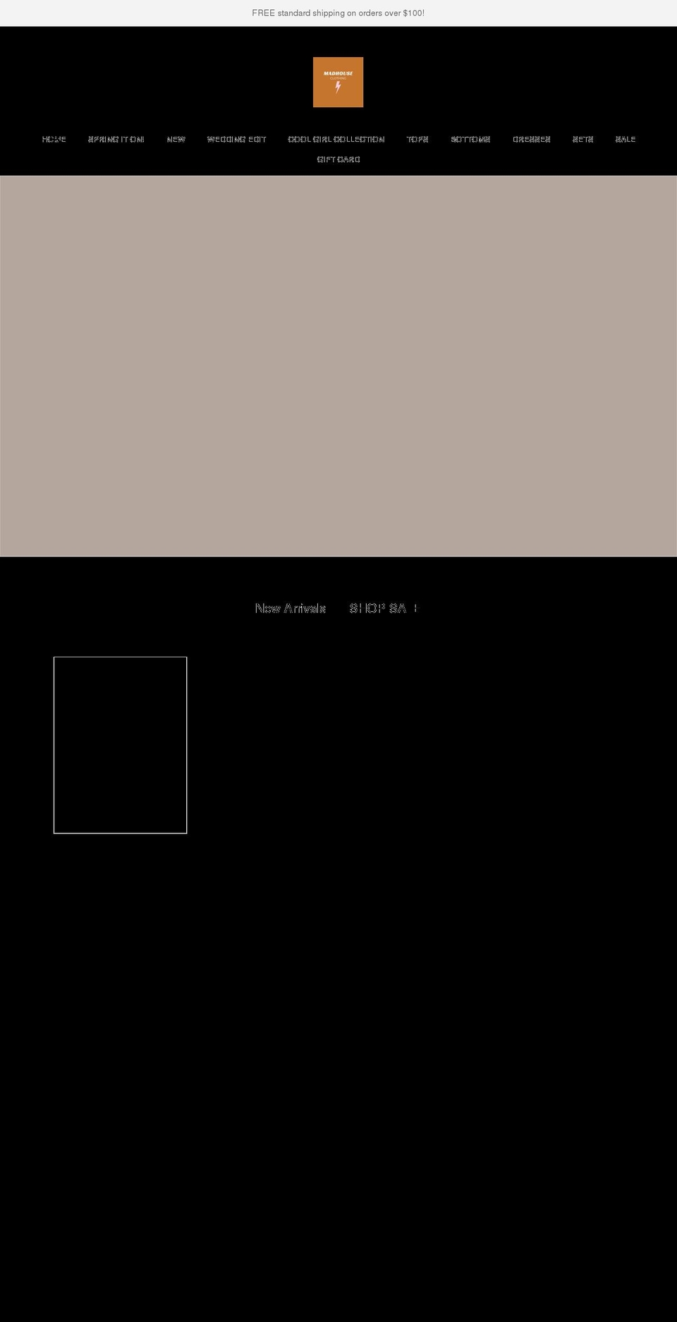 shopmadhouse.com shopify website screenshot