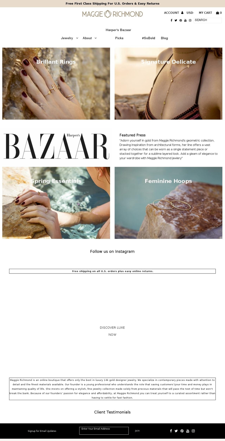 shopmaggierichmond.com shopify website screenshot