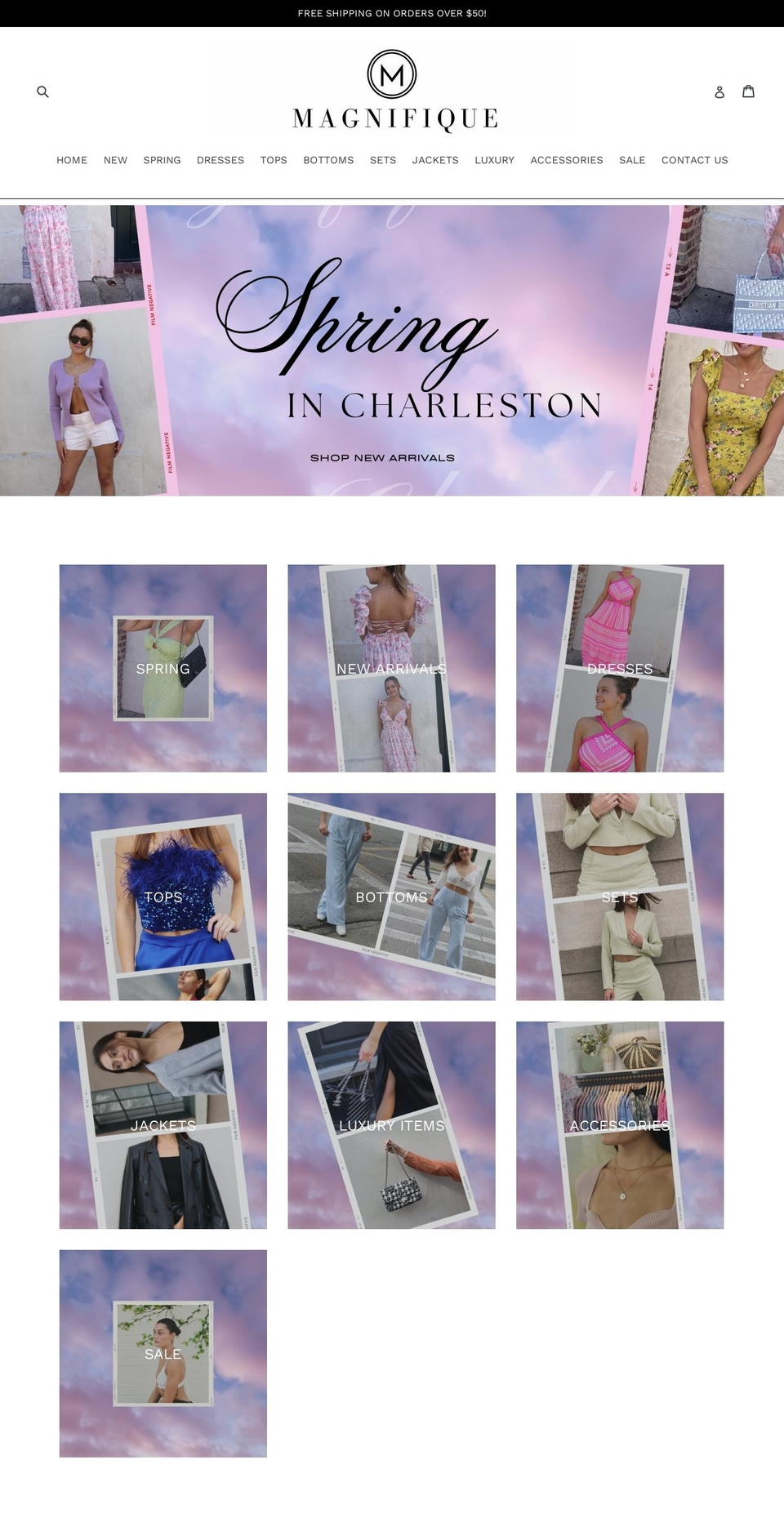 shopmagnifiquecharleston.com shopify website screenshot