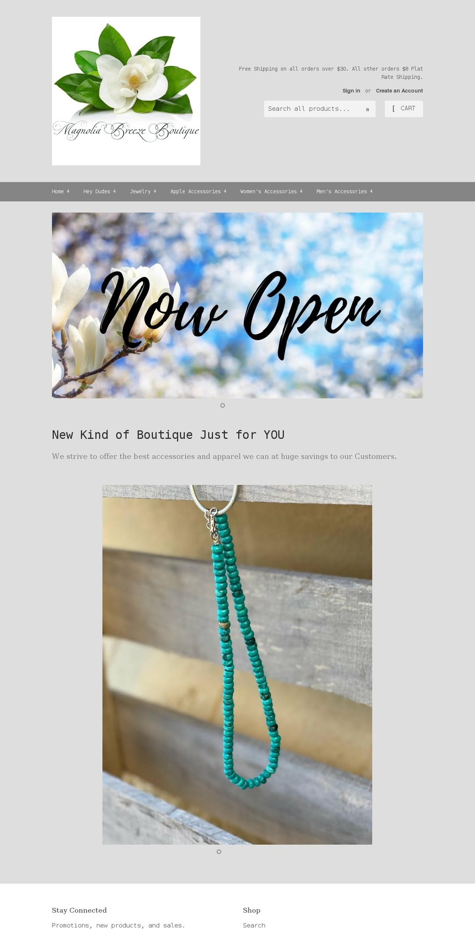shopmagnoliabreeze.com shopify website screenshot