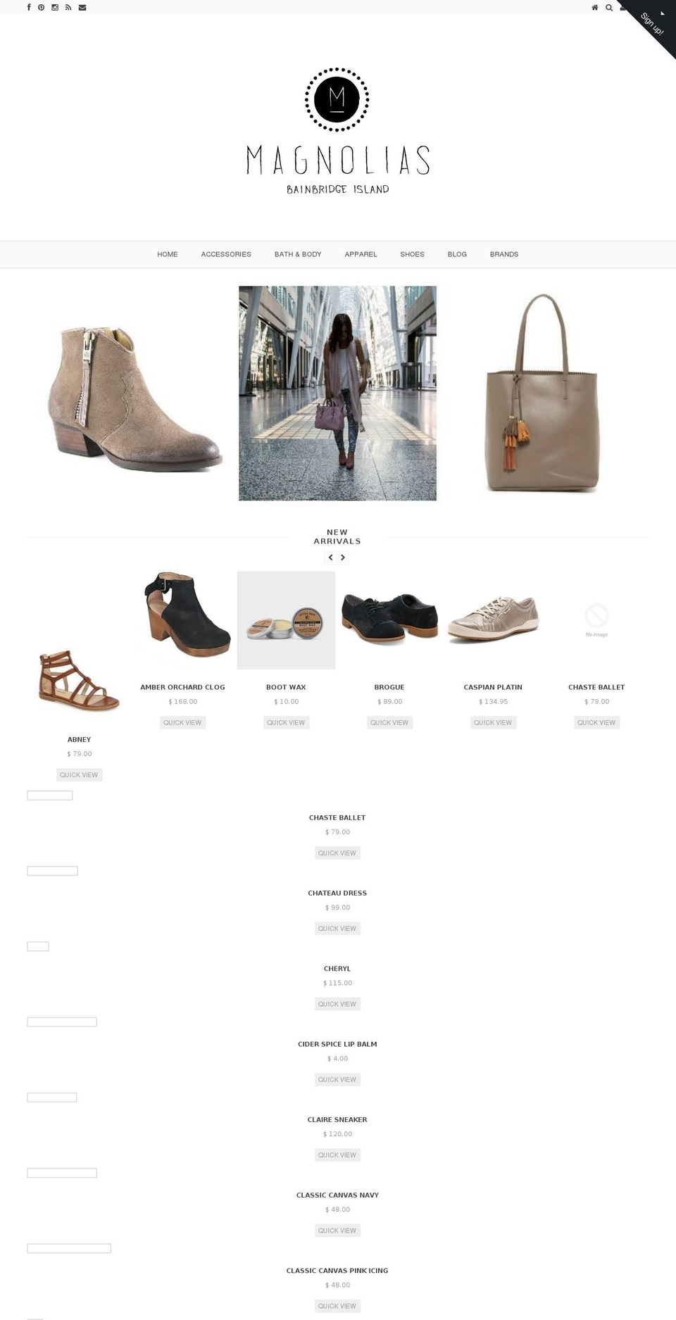 shopmagnolias.com shopify website screenshot