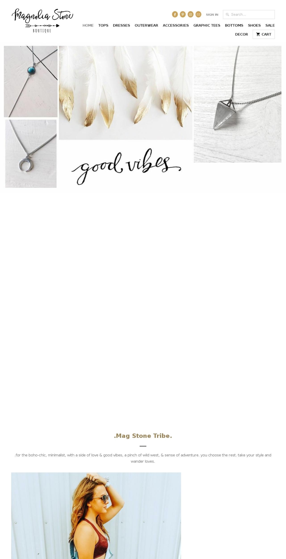 shopmagnoliastone.com — Shopify storefront screenshot