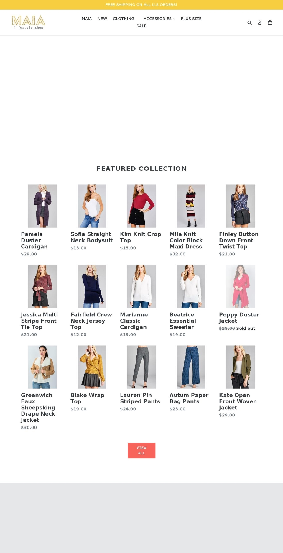 shopmaia.com — Shopify storefront screenshot
