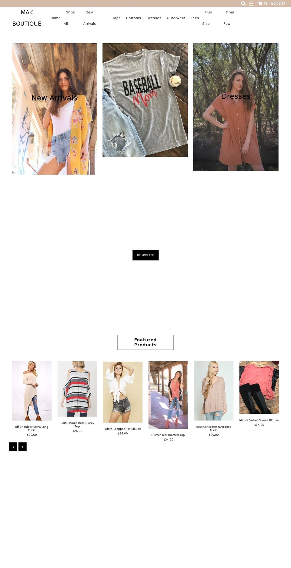 shopmakboutique.com — Shopify storefront screenshot