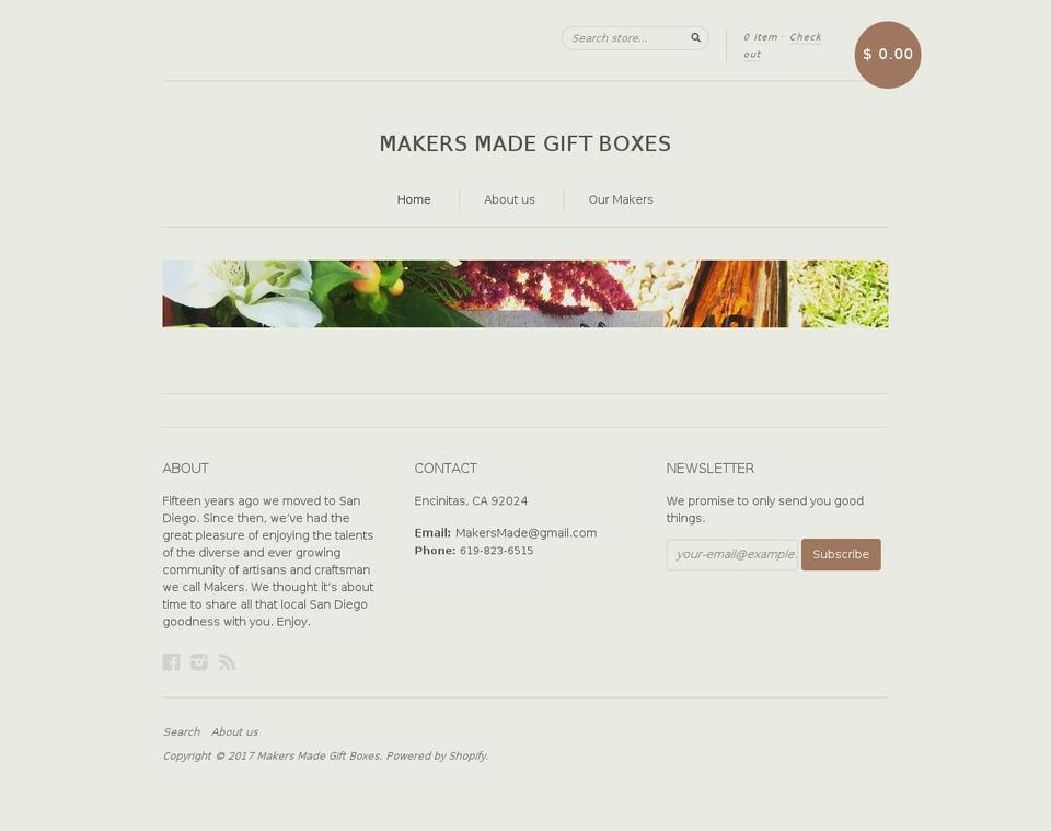 shopmakersmade.com shopify website screenshot