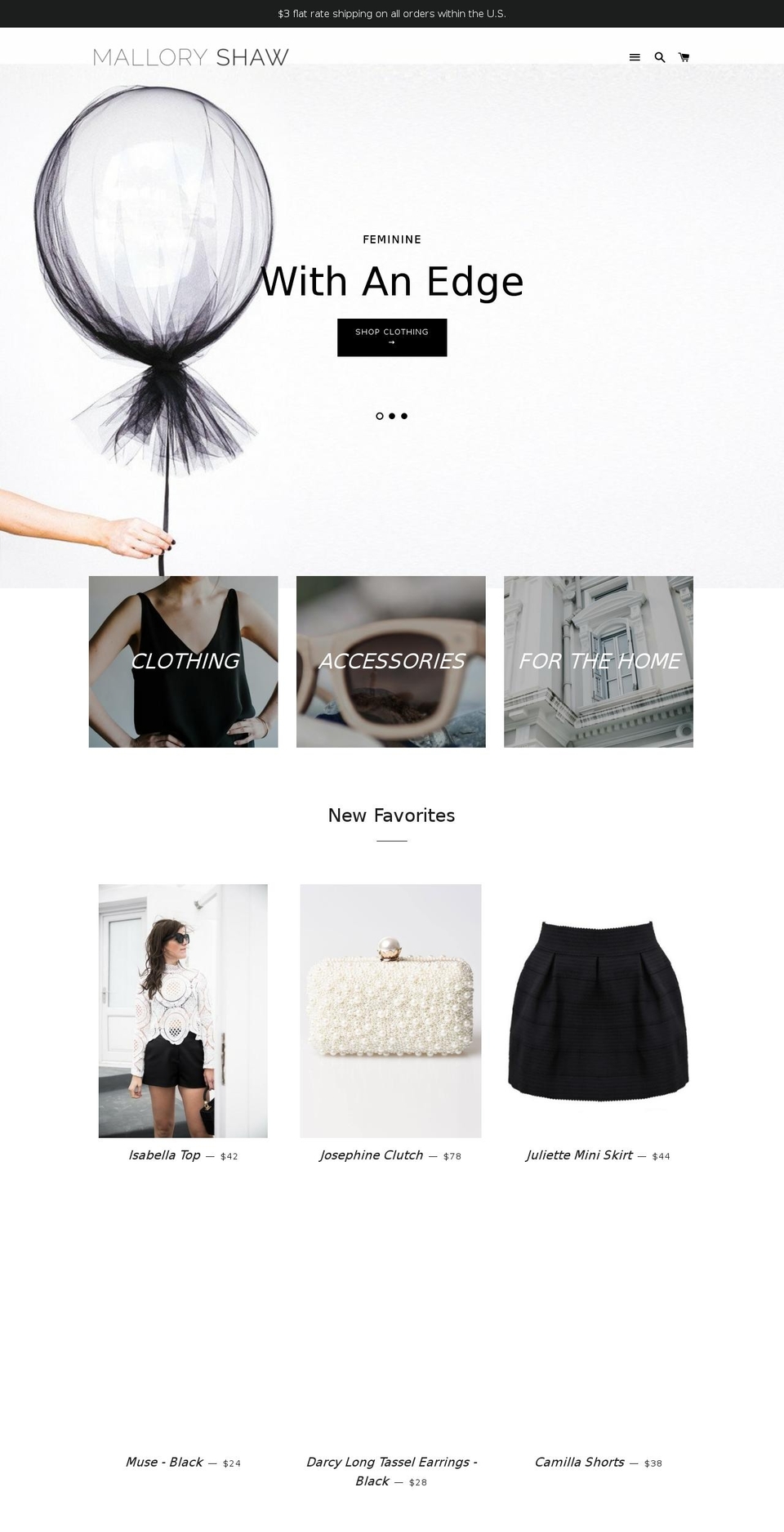 shopmalloryshaw.com — Shopify storefront screenshot