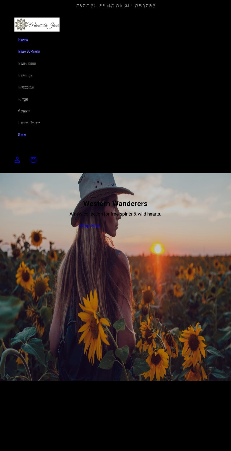 shopmandalajane.com shopify website screenshot