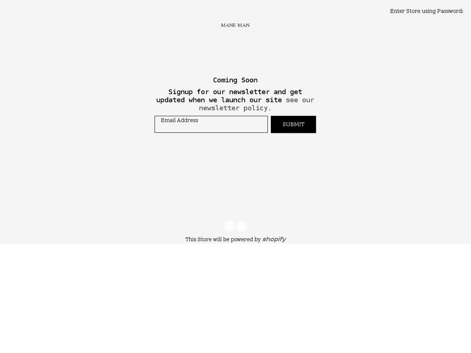 shopmaneman.com shopify website screenshot