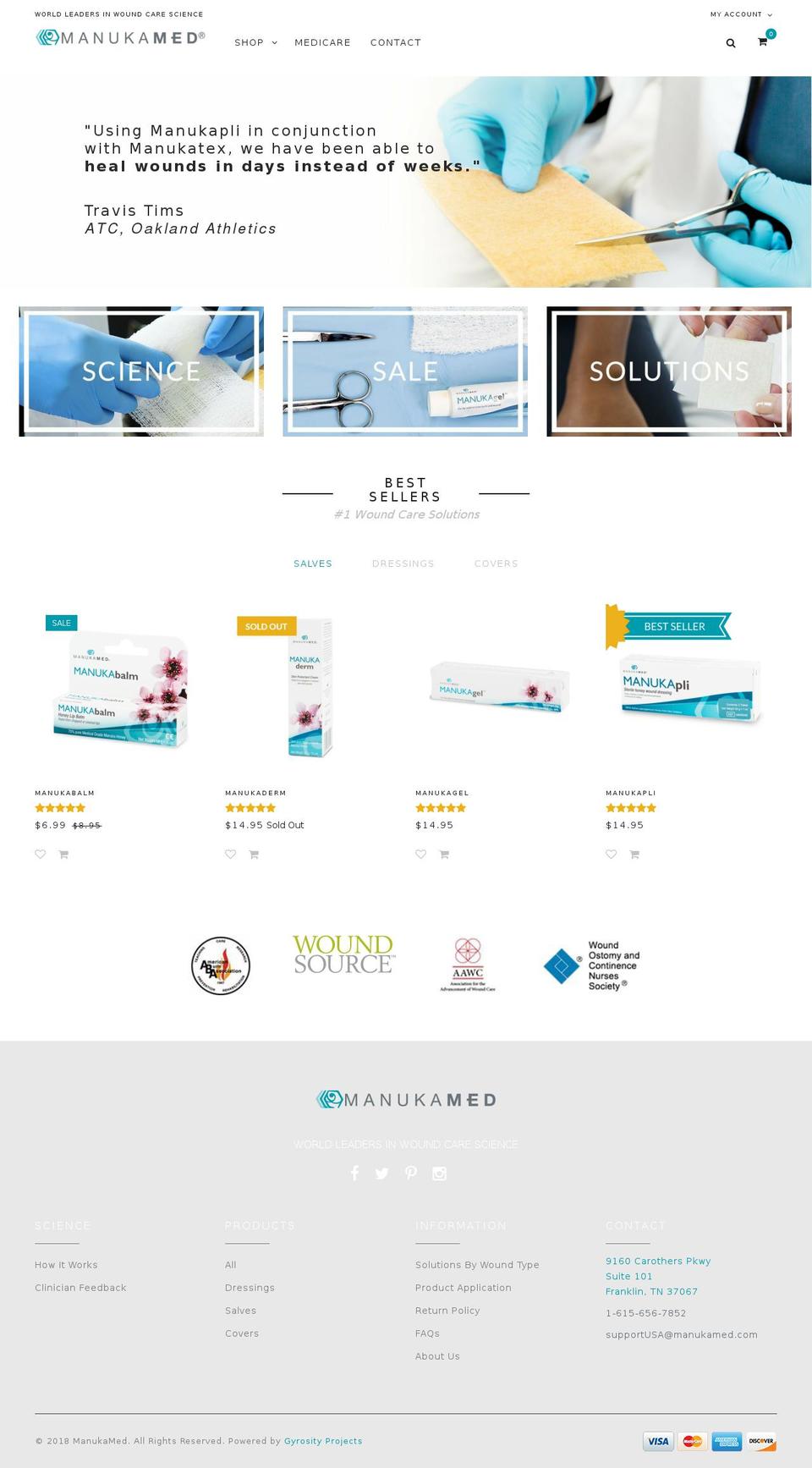 shopmanukamed.com — Shopify storefront screenshot