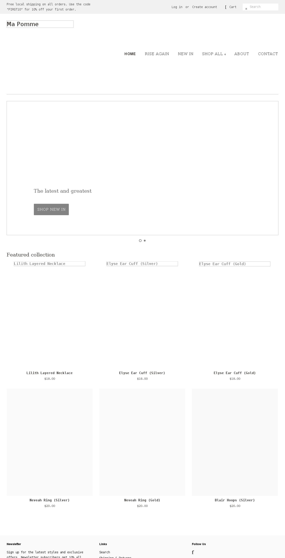 shopmapomme.com shopify website screenshot