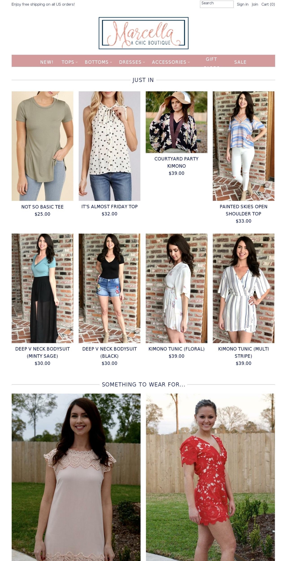 shopmarcella.com shopify website screenshot