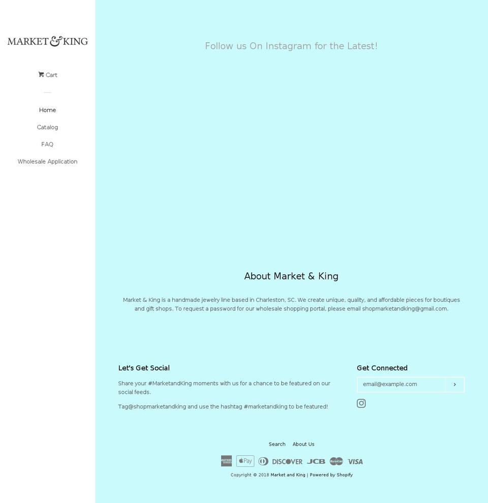 shopmarketandking.com — Shopify storefront screenshot