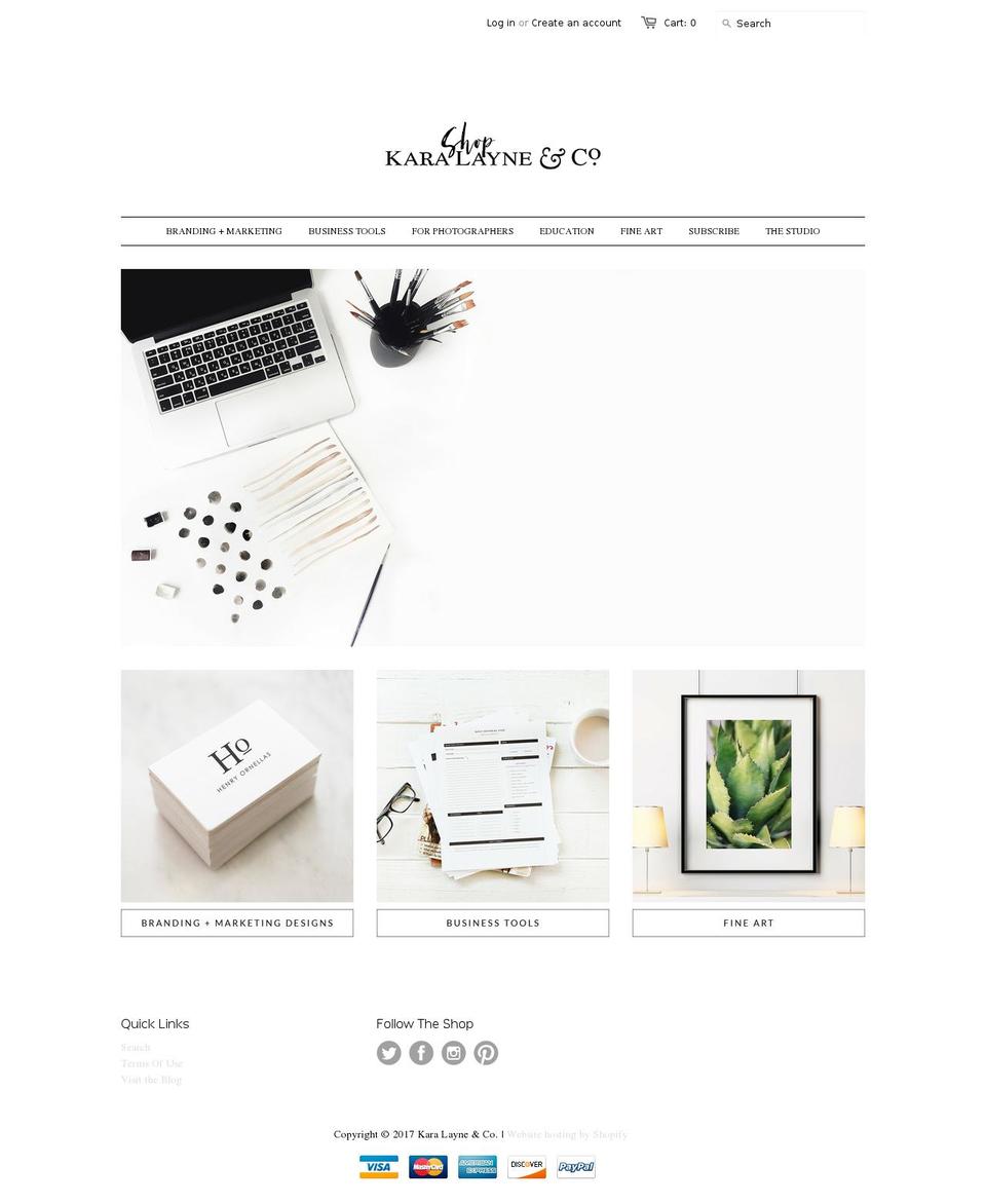 shopmarketbykaralayne.com shopify website screenshot