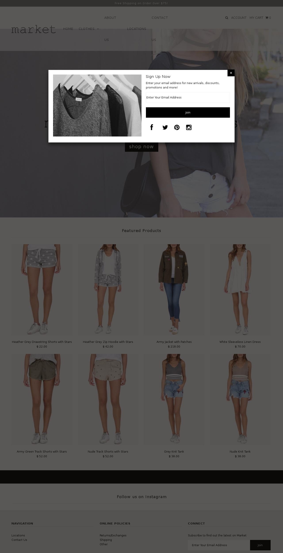 shopmarketmiami.com shopify website screenshot