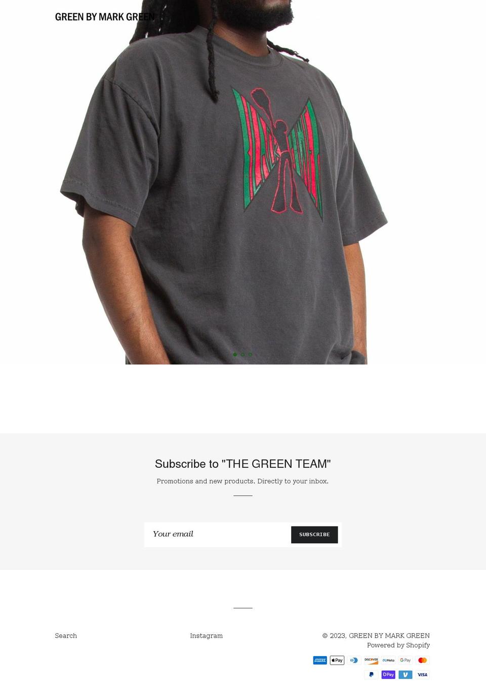 shopmarkgreen.com shopify website screenshot