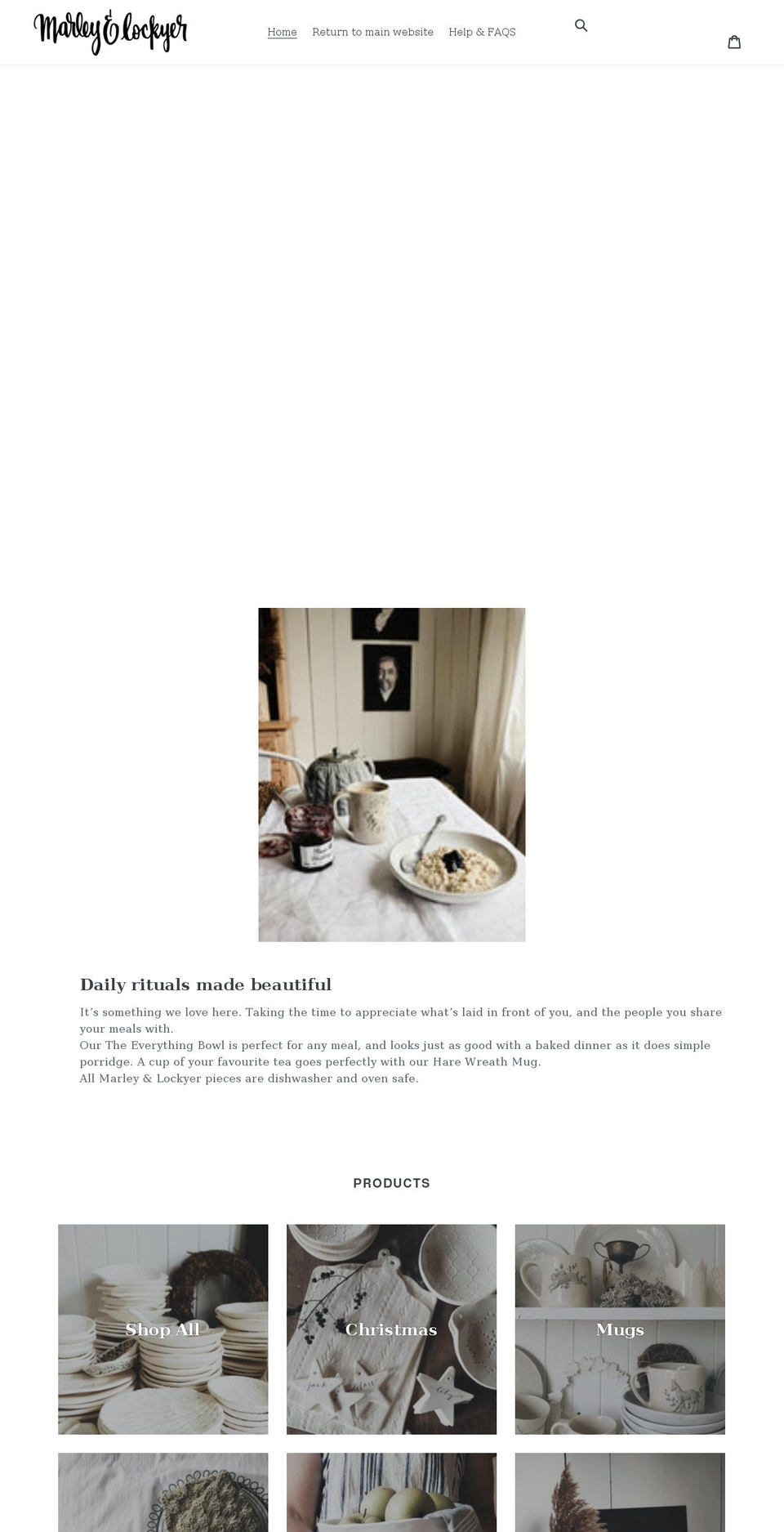 shopmarleyandlockyer.com shopify website screenshot