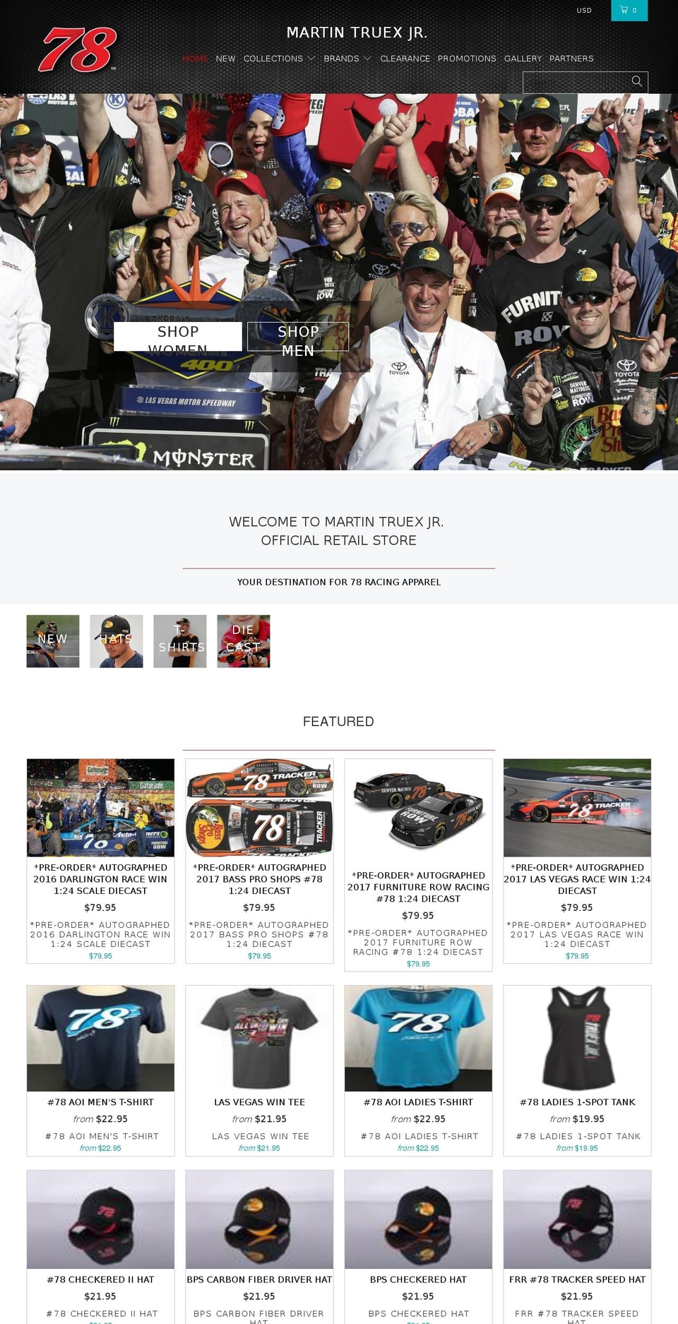 shopmartintruexjr.com shopify website screenshot