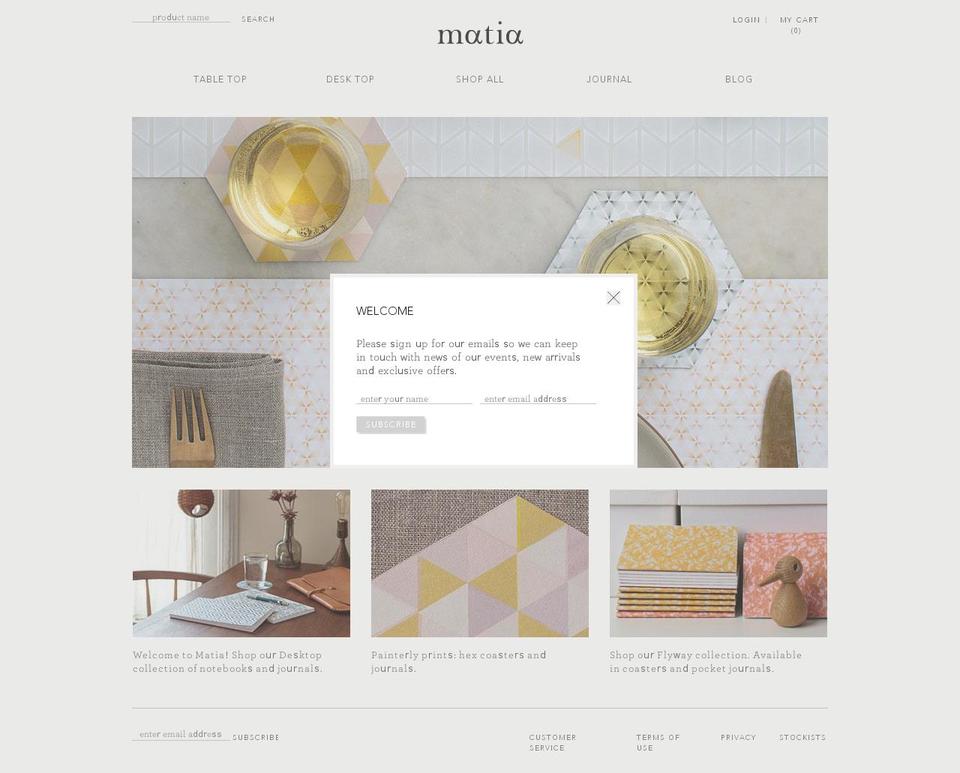 shopmatia.com — Shopify storefront screenshot