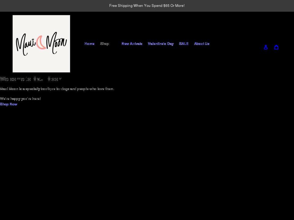 shopmauimoon.com shopify website screenshot