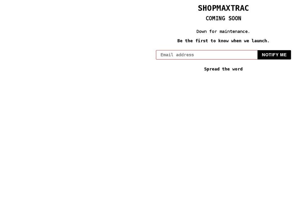shopmaxtrac.com shopify website screenshot