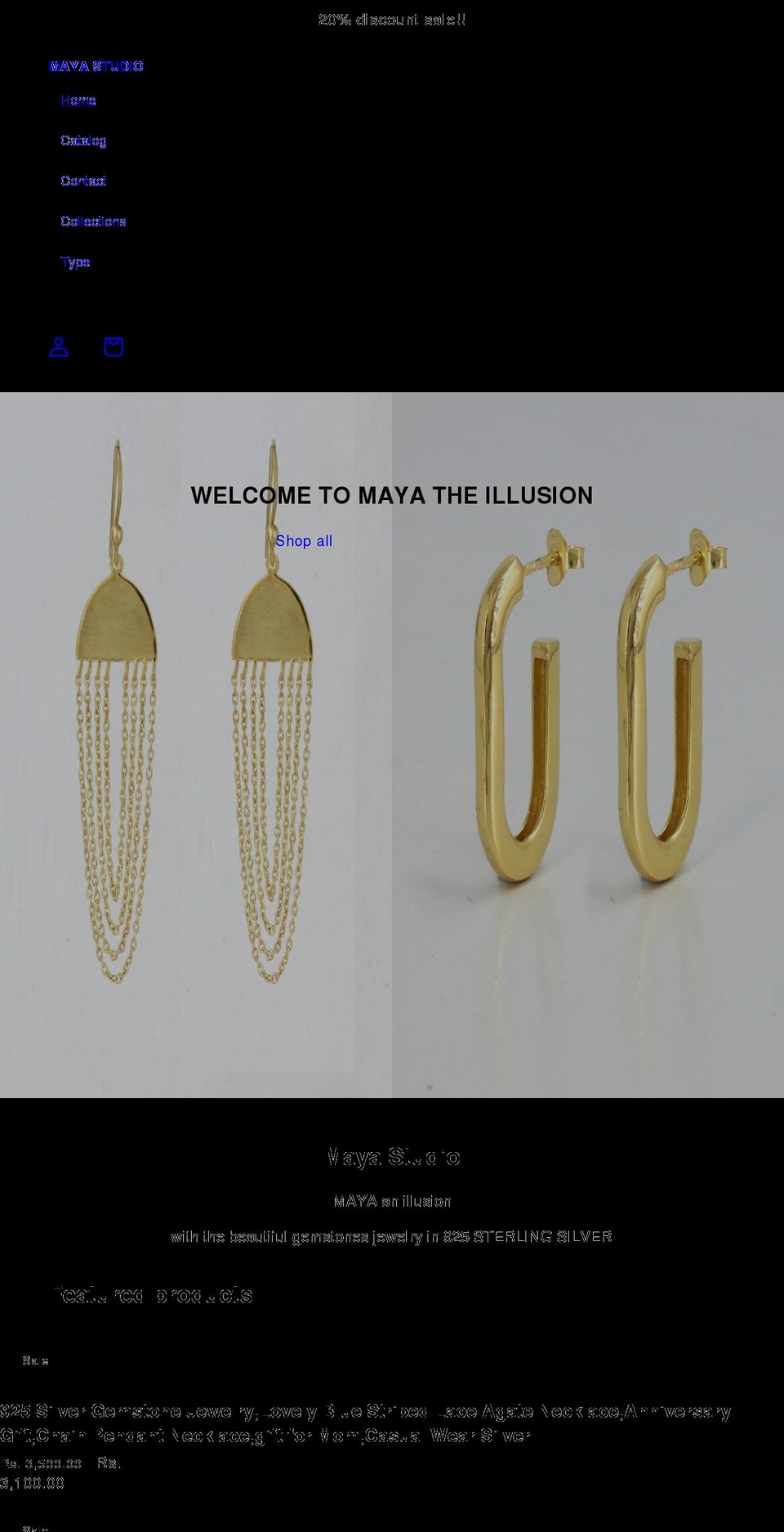 shopmayastudio.com shopify website screenshot