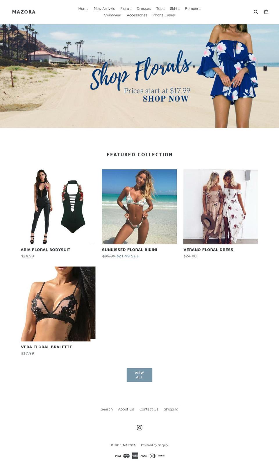 shopmazora.com — Shopify storefront screenshot