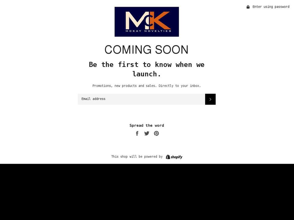 shopmckay.com shopify website screenshot