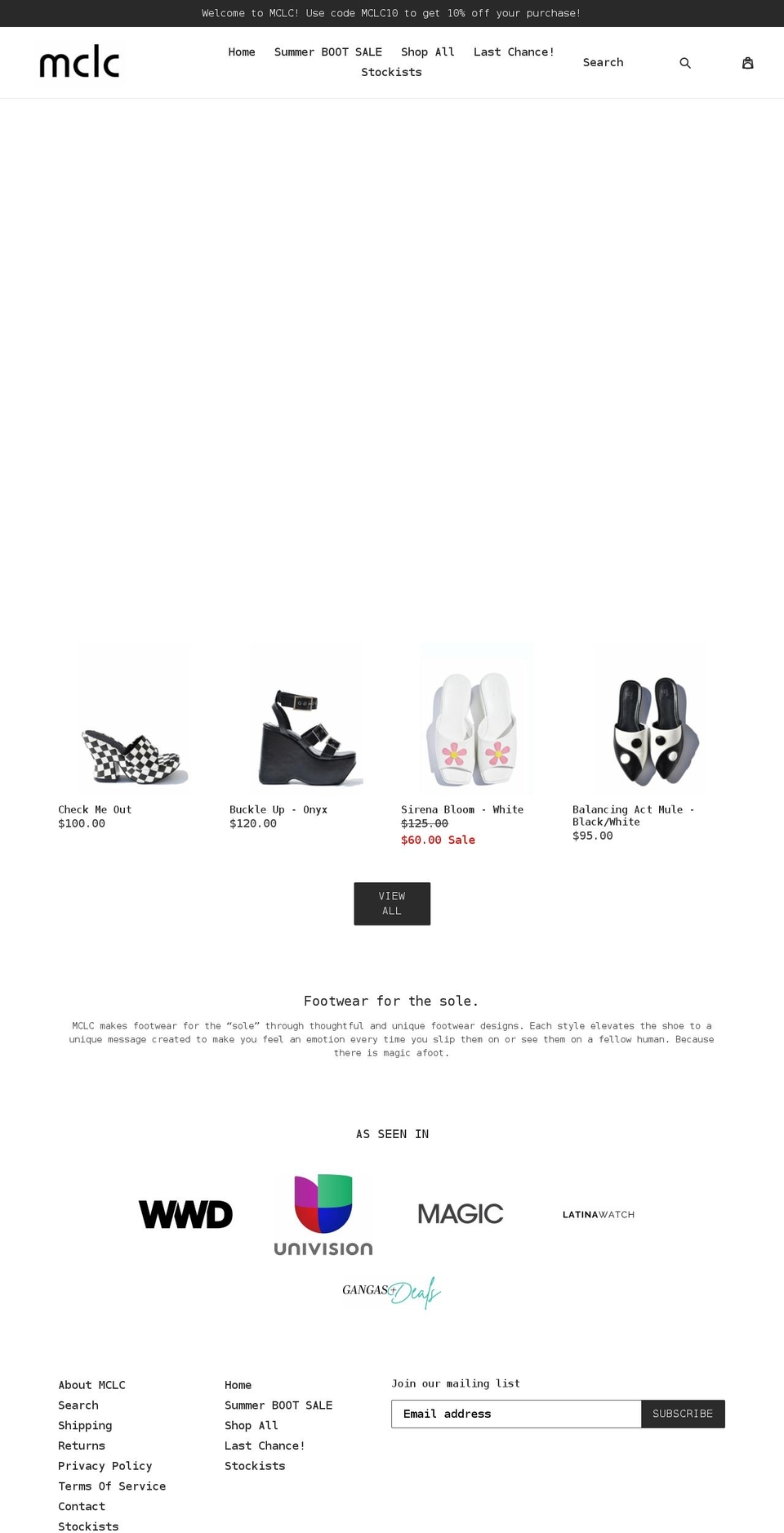 shopmclc.com — Shopify storefront screenshot