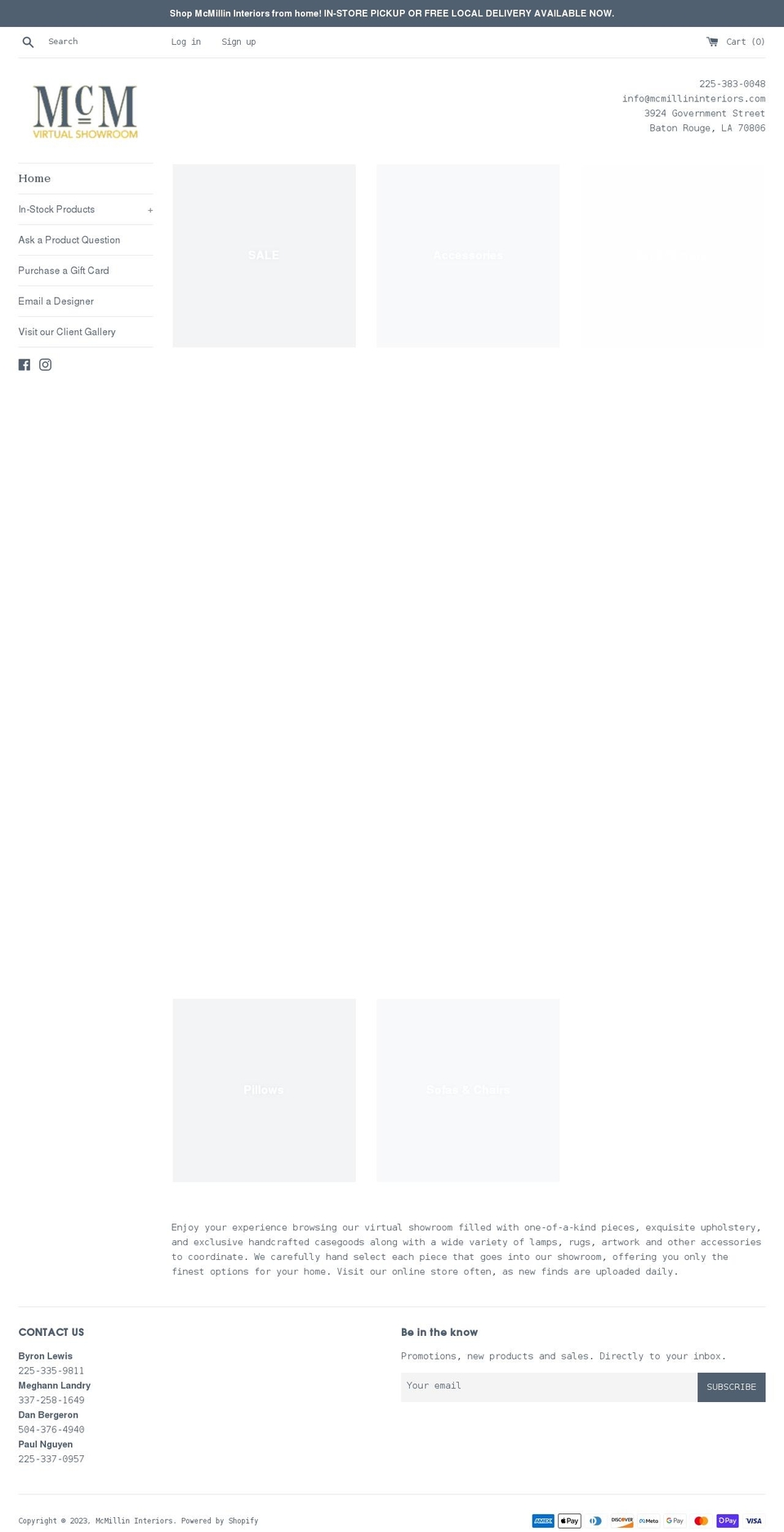 shopmcmillin.com shopify website screenshot