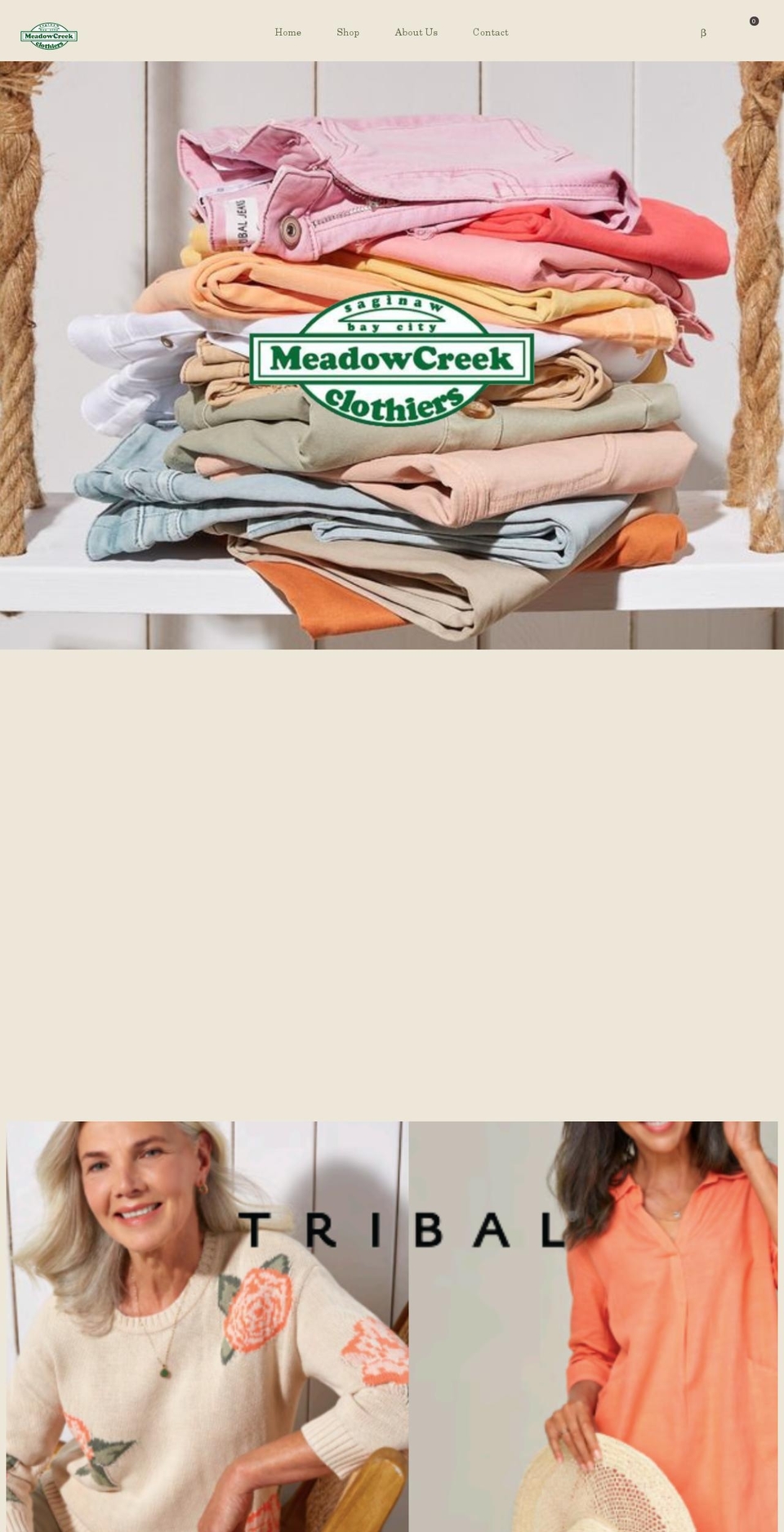 shopmeadowcreek.com shopify website screenshot