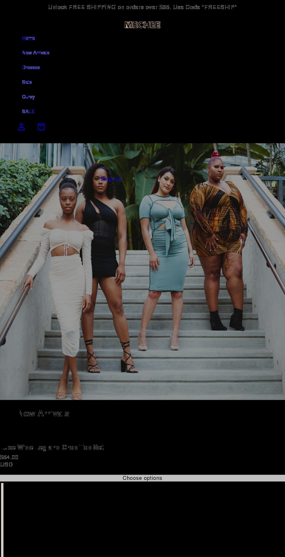 shopmechee.com shopify website screenshot