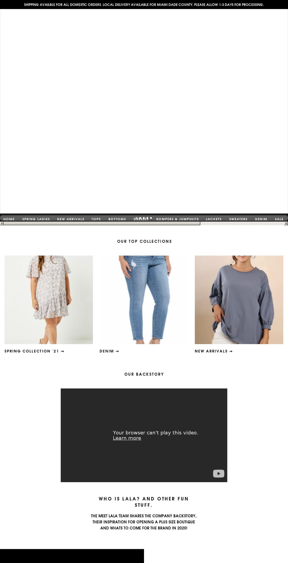shopmeetlala.com shopify website screenshot