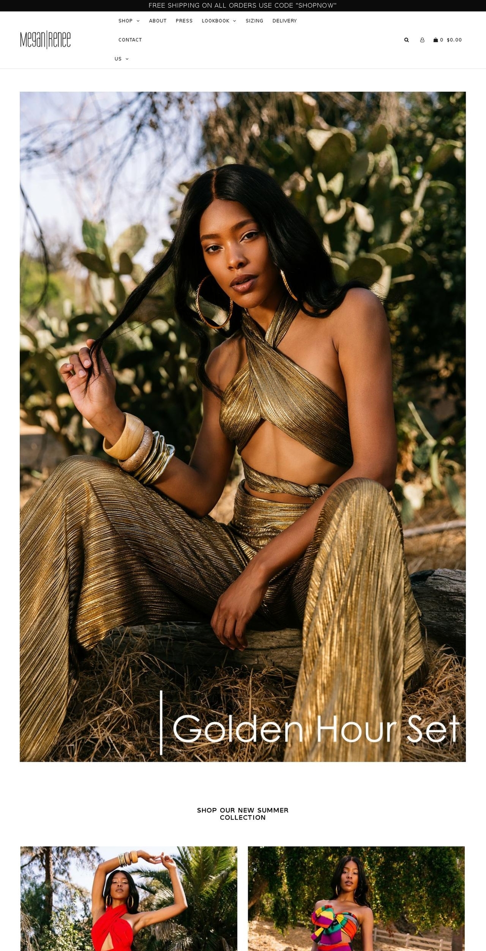 shopmeganrenee.com shopify website screenshot