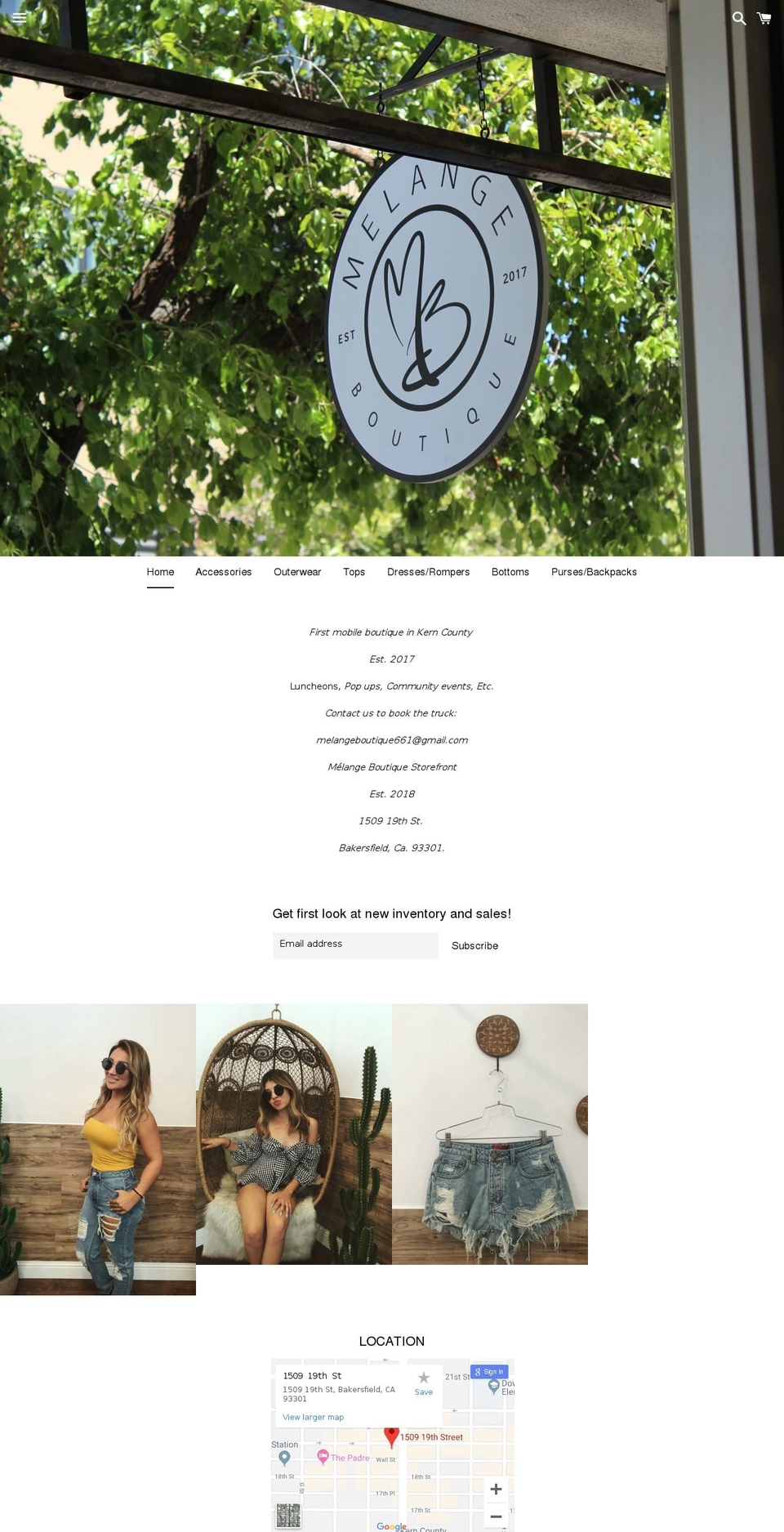 shopmelangeboutique.com — Shopify storefront screenshot