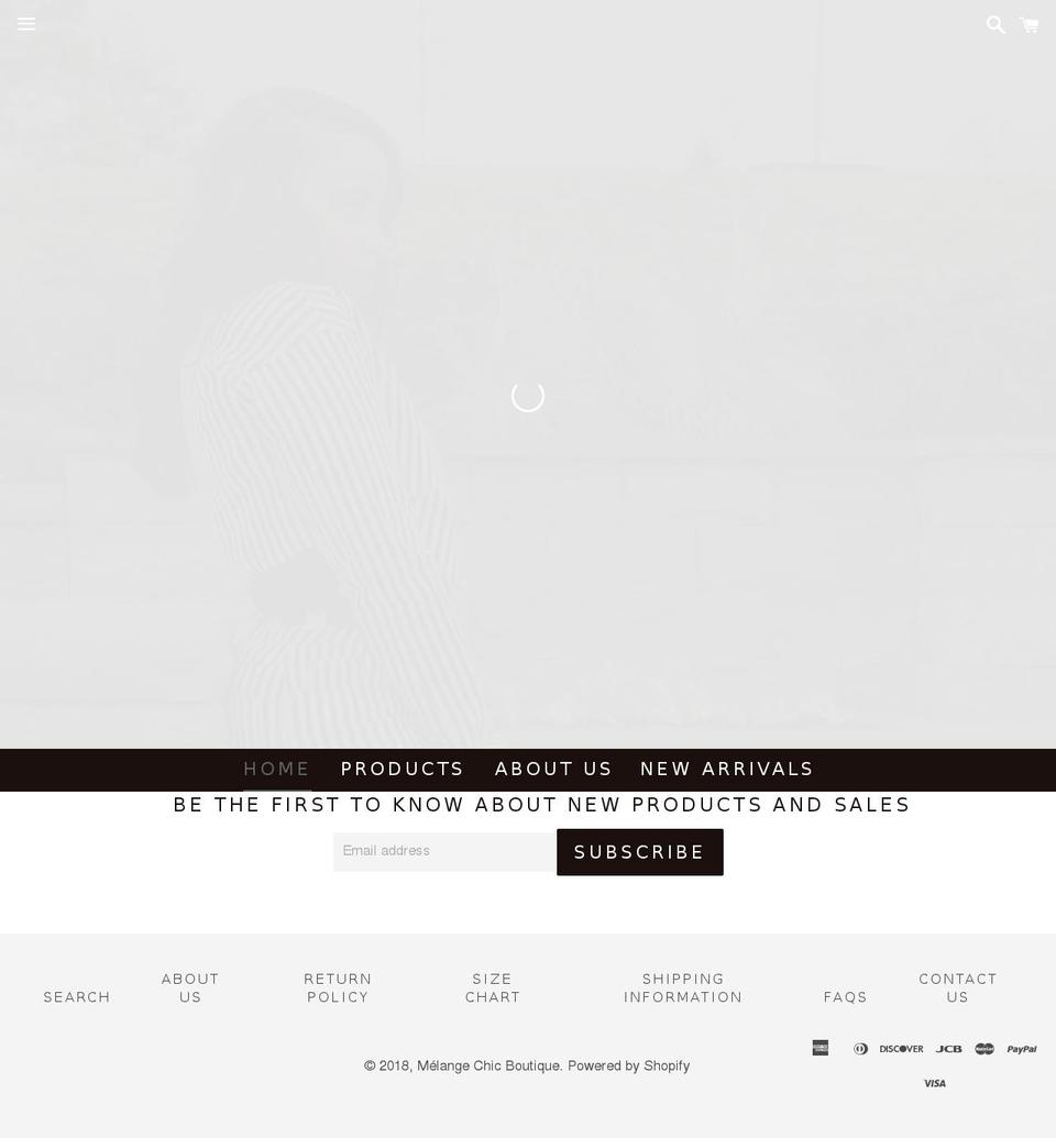 shopmelangechic.com shopify website screenshot