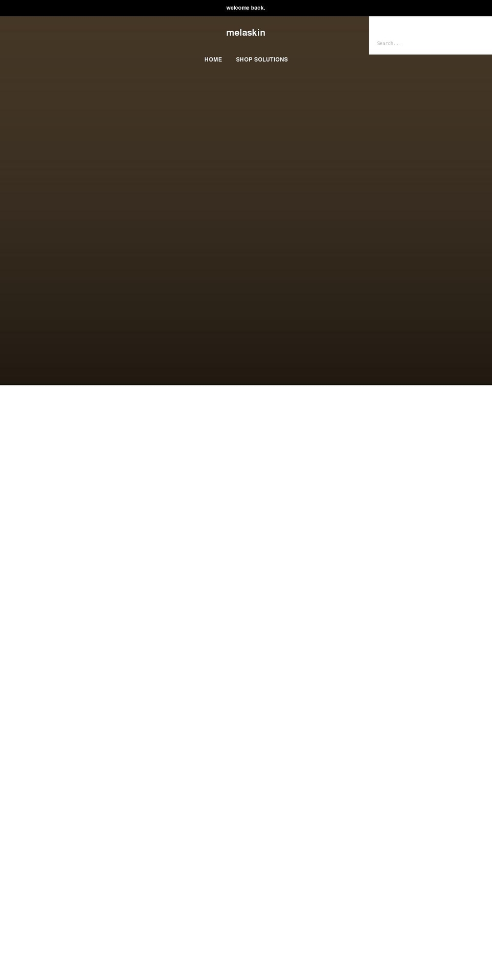 shopmelaskin.com shopify website screenshot