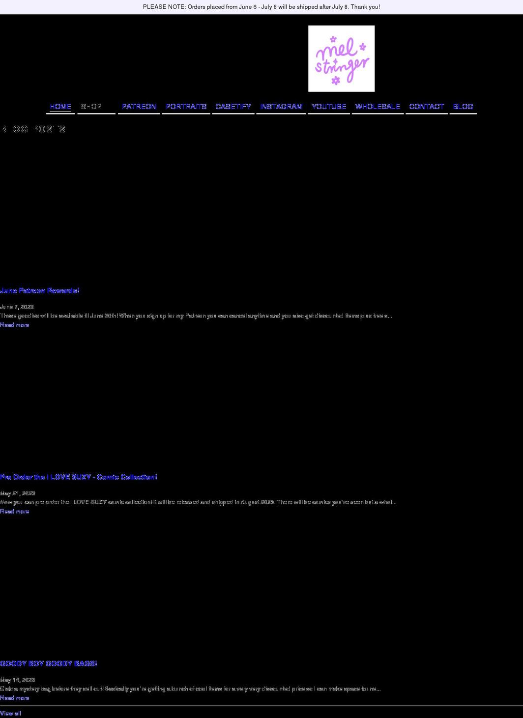 shopmelstringer.com shopify website screenshot