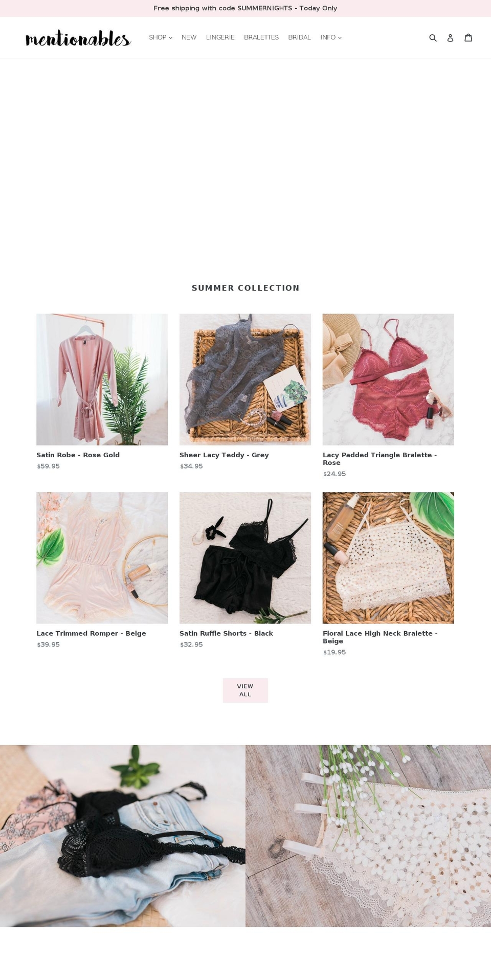 shopmentionables.com shopify website screenshot