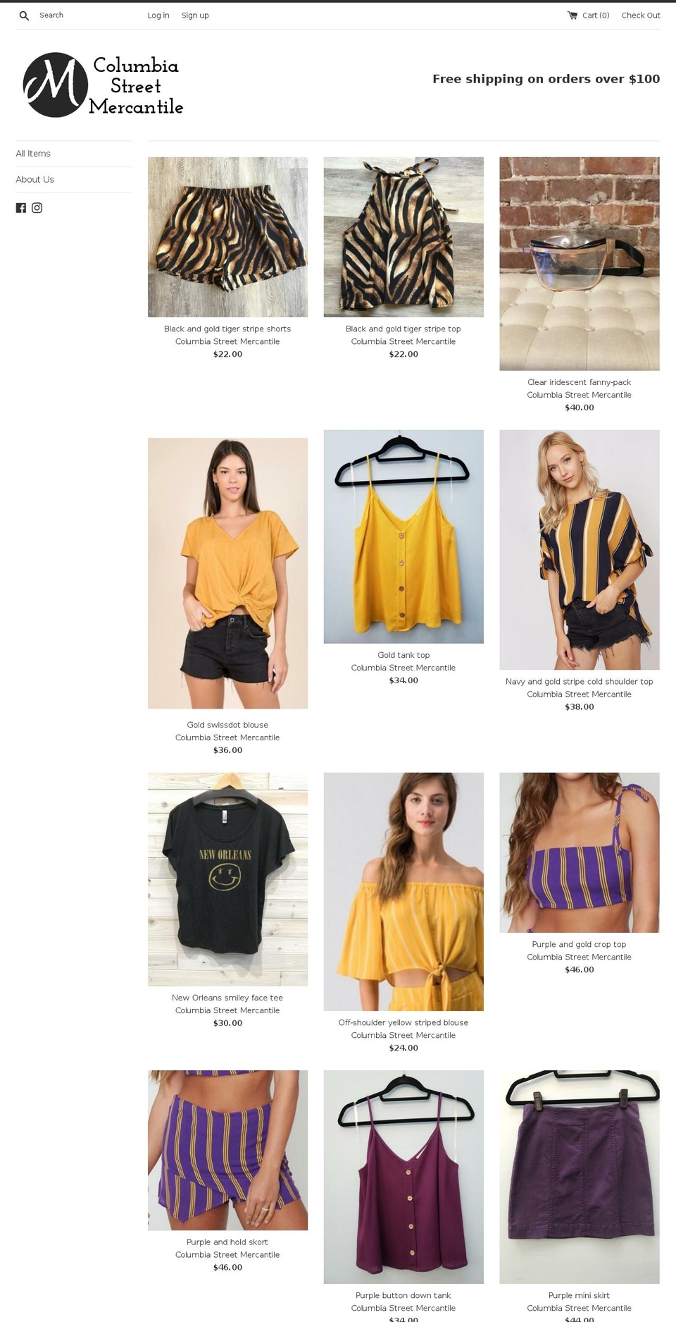 shopmercantile.net shopify website screenshot