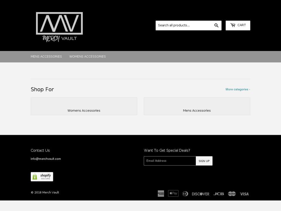 shopmerchvault.com — Shopify storefront screenshot