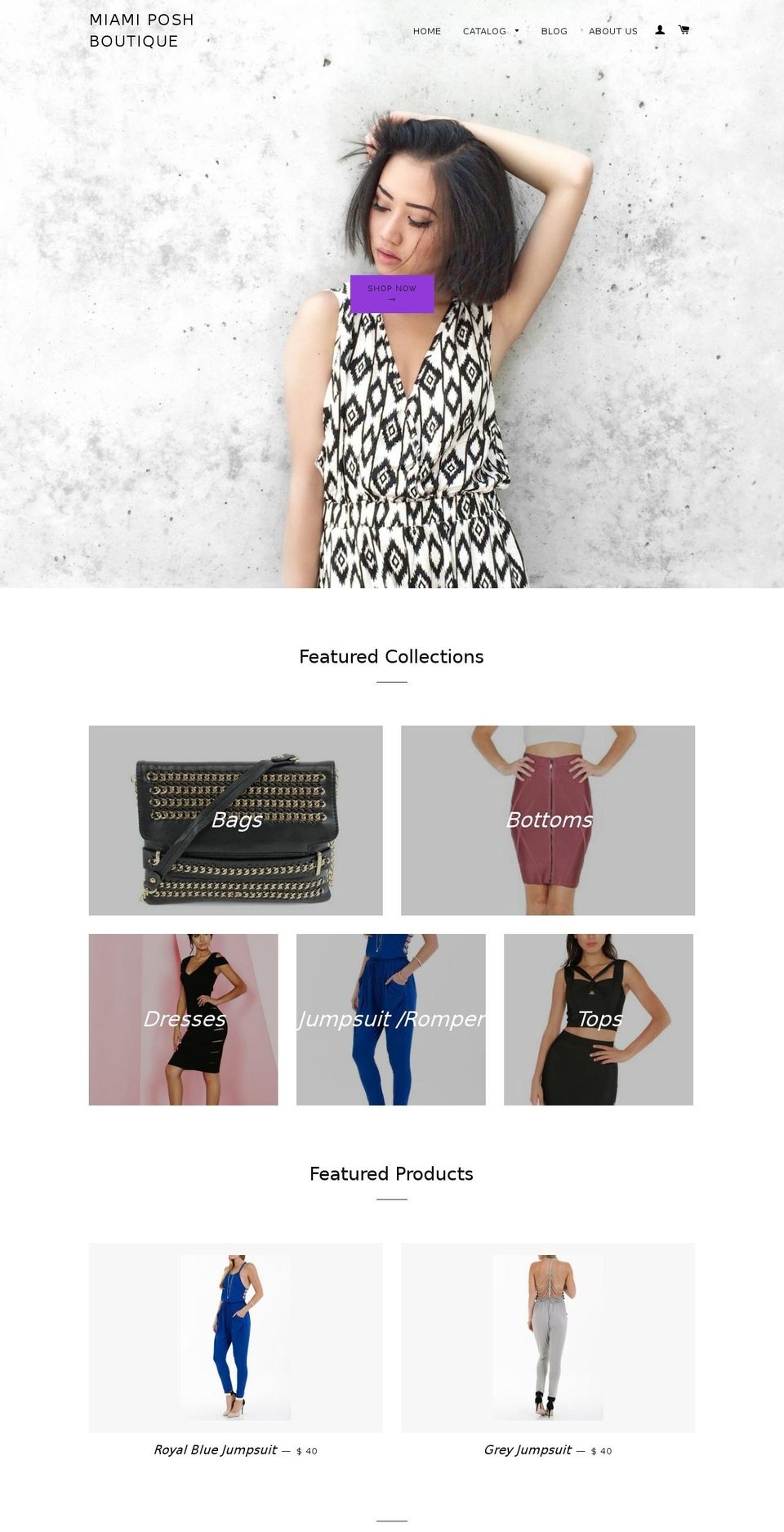shopmiamiposh.com shopify website screenshot
