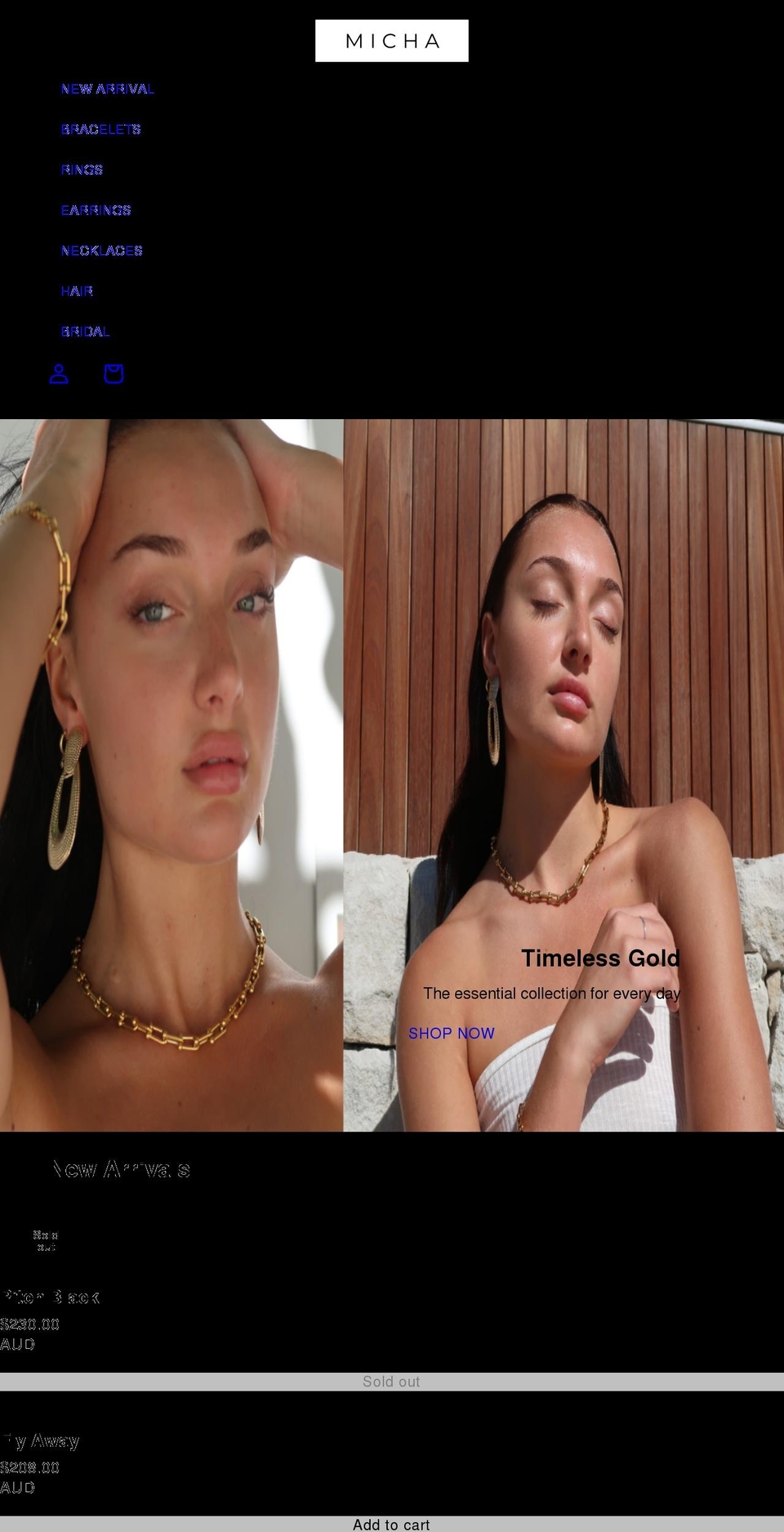 shopmicha.com shopify website screenshot