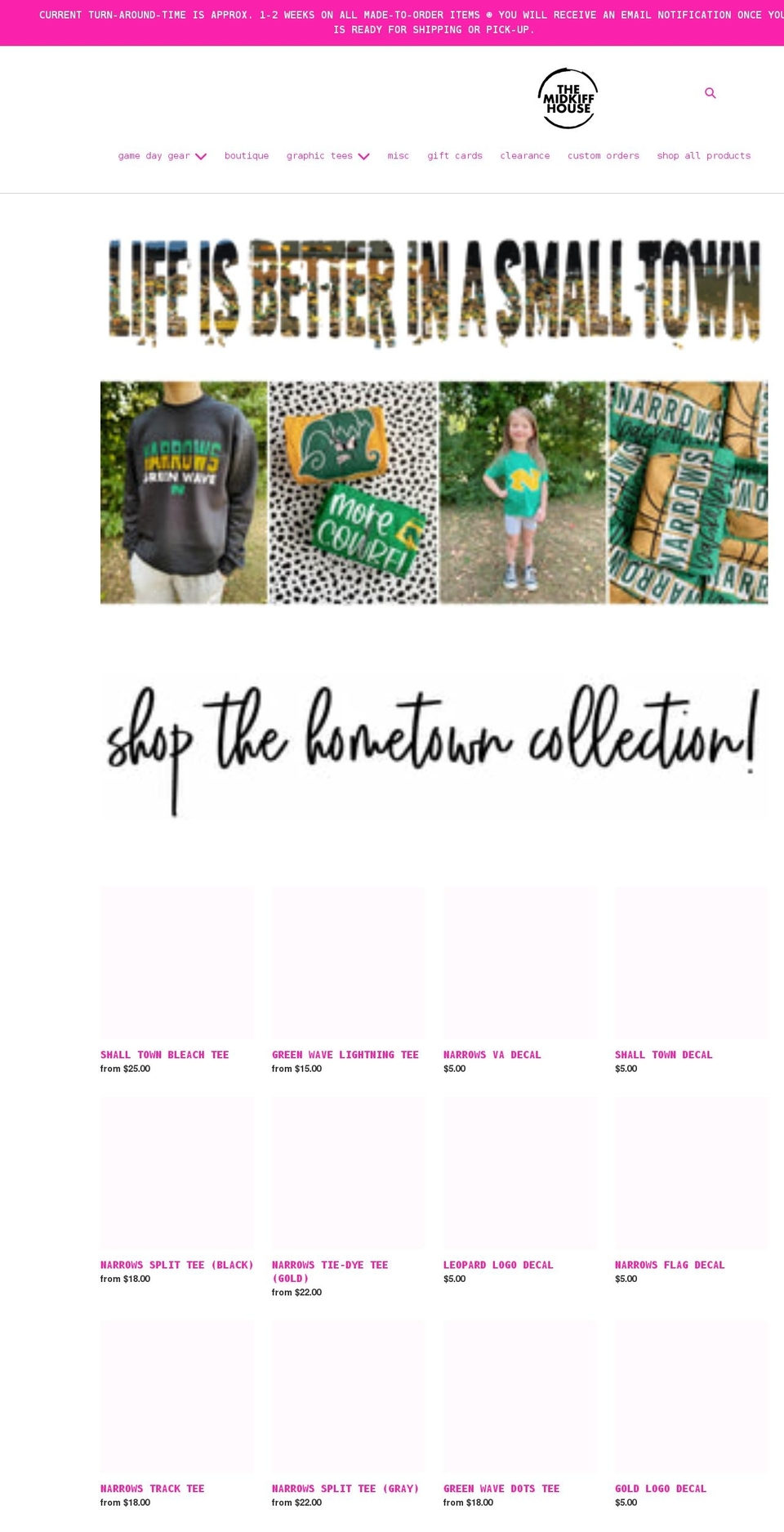 shopmidkiffhouse.com shopify website screenshot