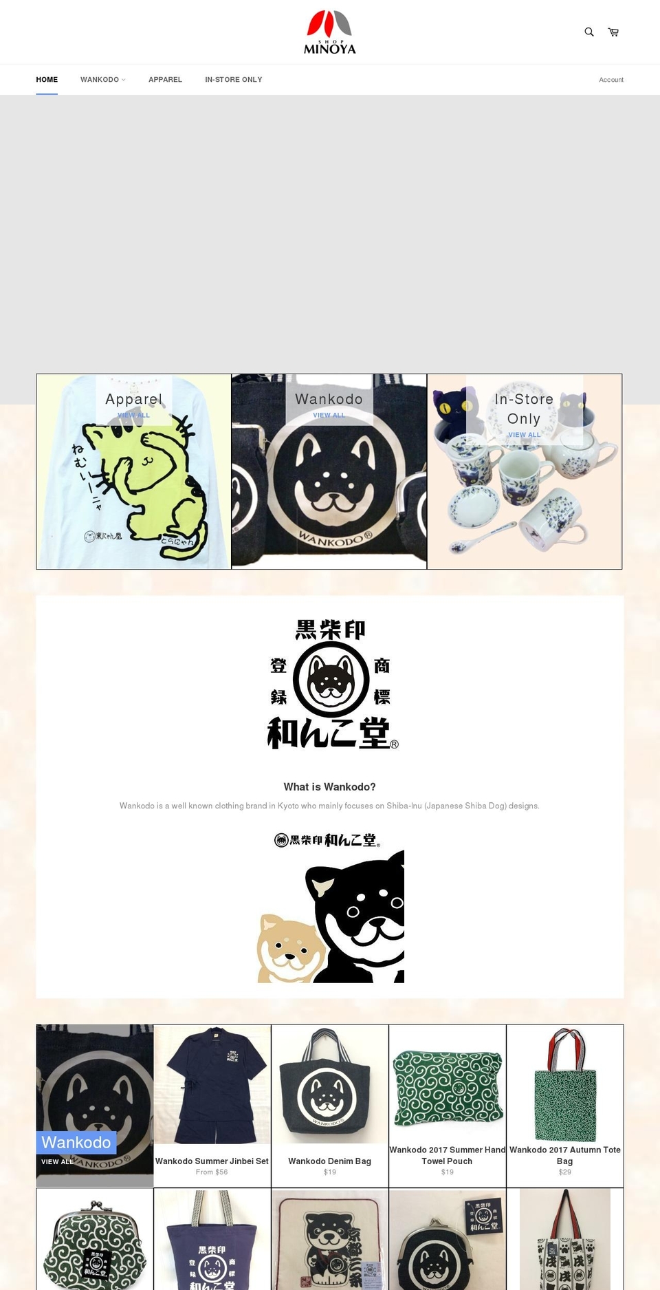 shopminoya.net shopify website screenshot