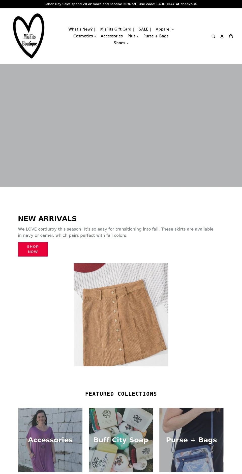 shopmisfits.com — Shopify storefront screenshot