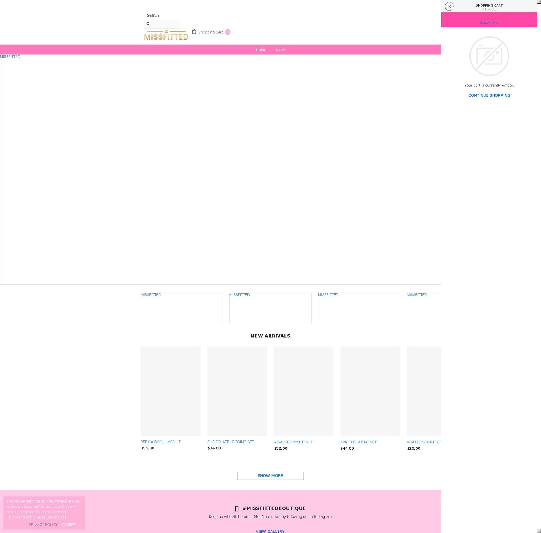 shopmissfitted.com shopify website screenshot